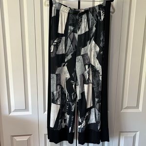 IC Collection black/gray palazzo pants size XXL polyester blend